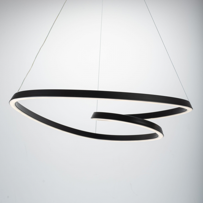 Lampă suspendată de tavan LED modern + telecomandă APP796-cp Negru [4]