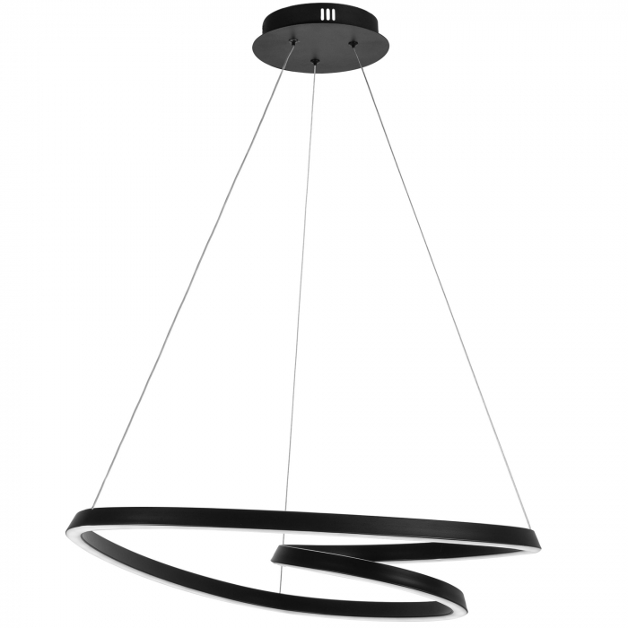 Lampă suspendată de tavan LED modern + telecomandă APP796-cp Negru [2]
