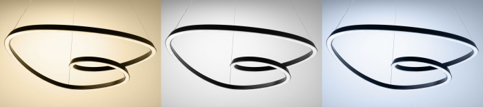 Lampă suspendată de tavan LED modern + telecomandă APP796-cp Negru [5]
