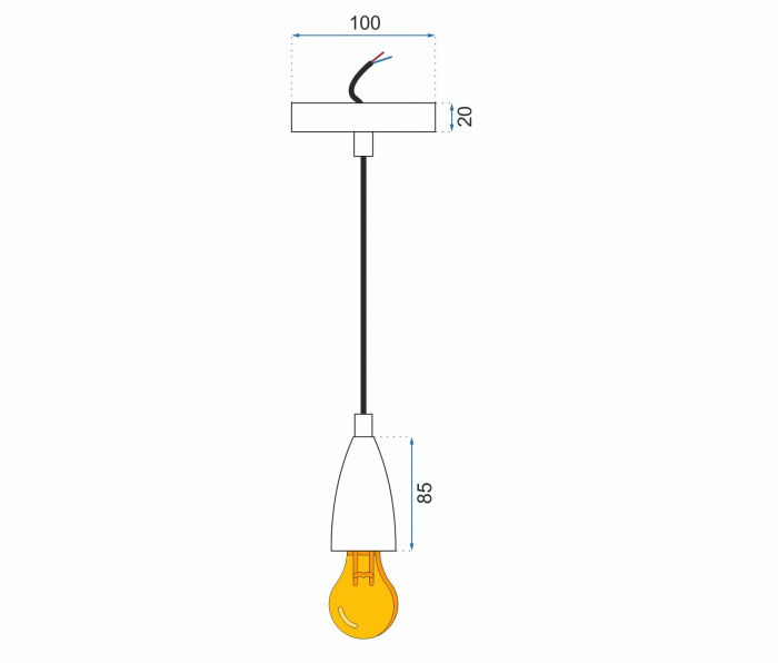 Lampă suspendată din satin Lampă de tavan APP360-1CP [5]