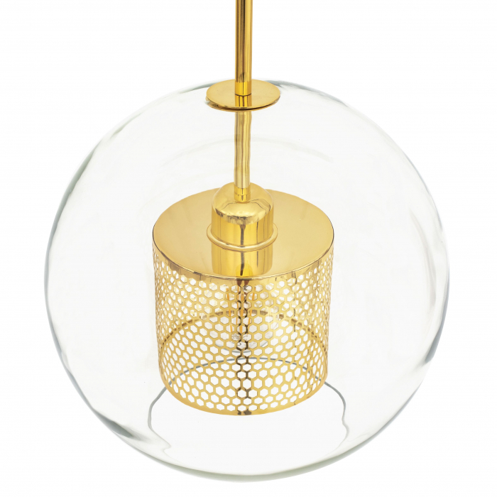 Lampă suspendată din sticlă galbena aurie APP556-1CP 30cm [7]