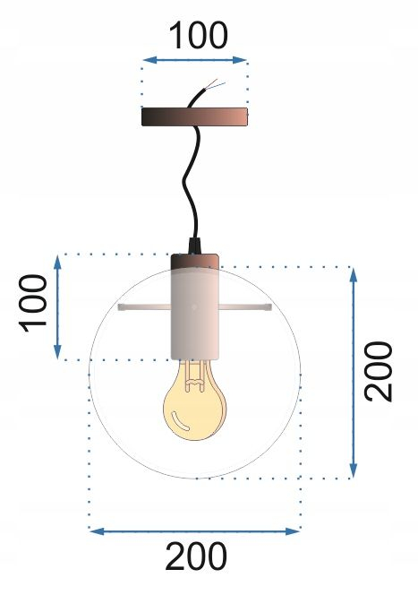 Lampă suspendată din sticlă Lassi Black 20 cm APP306-1CP [12]