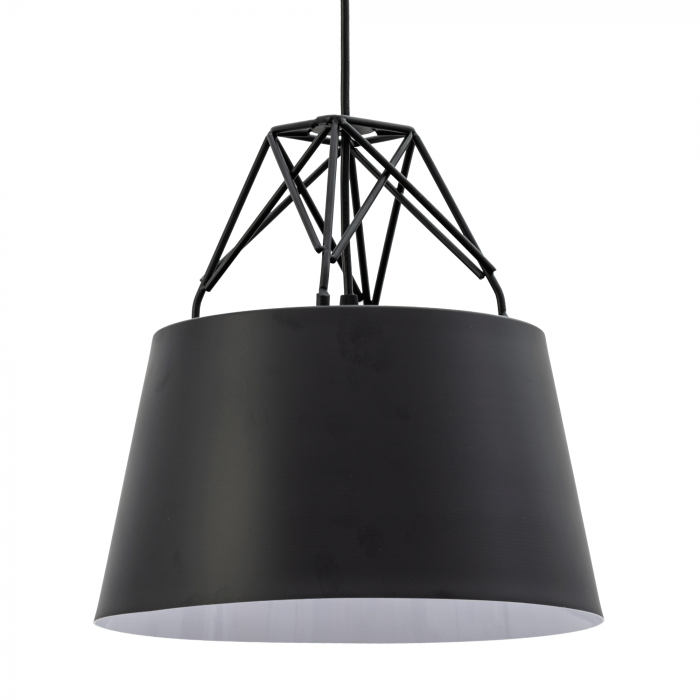 Lampă suspendată din tavan de metal negru APP422-1CP [2]