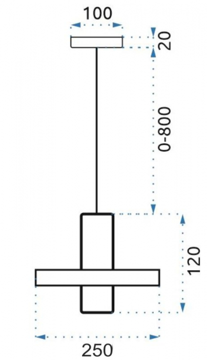 Lampă suspendată Metal Sticlă Aurie LED APP553-1CP [6]