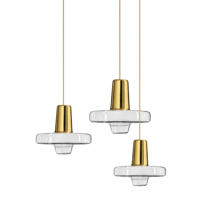 Lampă suspendată Metal Sticlă Aurie LED APP553-1CP [3]