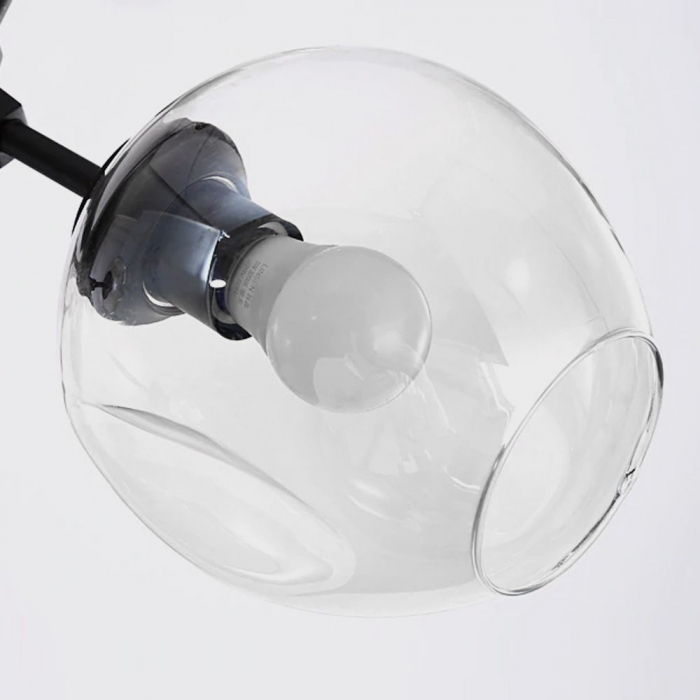 Lampă suspendată sticlă neagră 5 brațe APP504-5C [2]