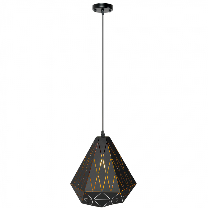 LAMPA TRIANGULARĂ GEOMETRICĂ NEAGRA APP252-1CP [2]