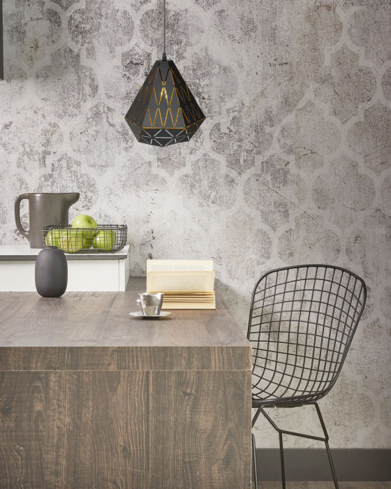 LAMPA TRIANGULARĂ GEOMETRICĂ NEAGRA APP252-1CP [4]