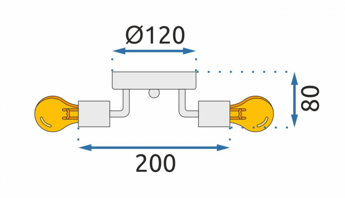 Lampă triplă de tavan Metal Gold APP704-3C [8]