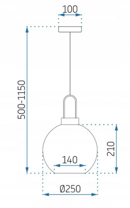 Lămpi de tavan  sticlă 25cm APP630-1CP [7]