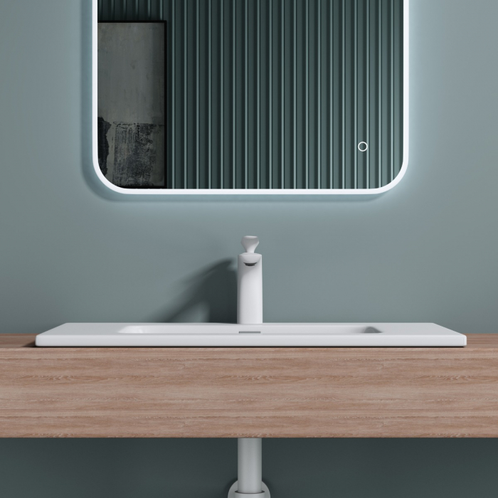 Lavoar Astra 02, alb lucios, 60-70-80-90 sau 100 cm, montaj incorporat, compozit [2]