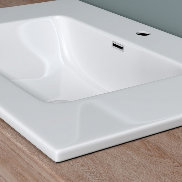 Lavoar Astra 02, alb lucios, 60-70-80-90 sau 100 cm, montaj incorporat, compozit [7]