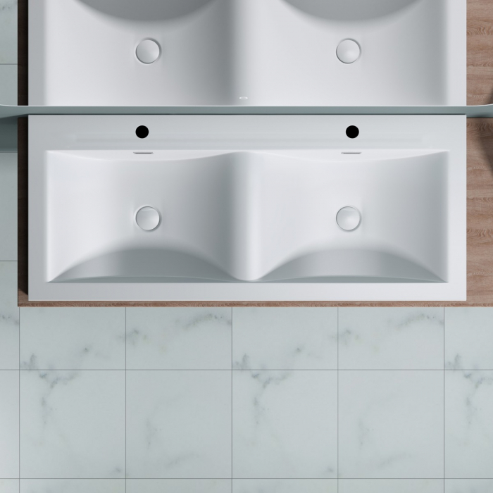 Lavoar Astra 03, alb lucios, 120 sau 144 cm, montaj incorporat, compozit [5]