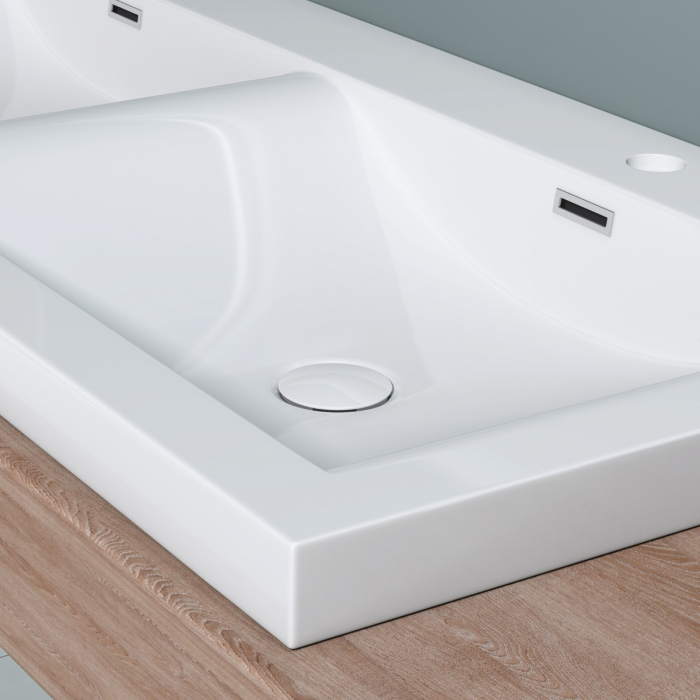 Lavoar Astra 03, alb lucios, 120 sau 144 cm, montaj incorporat, compozit [7]