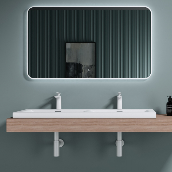 Lavoar Astra 03, alb lucios, 120 sau 144 cm, montaj incorporat, compozit [3]