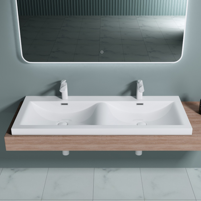 Lavoar Astra 03, alb lucios, 120 sau 144 cm, montaj incorporat, compozit [2]