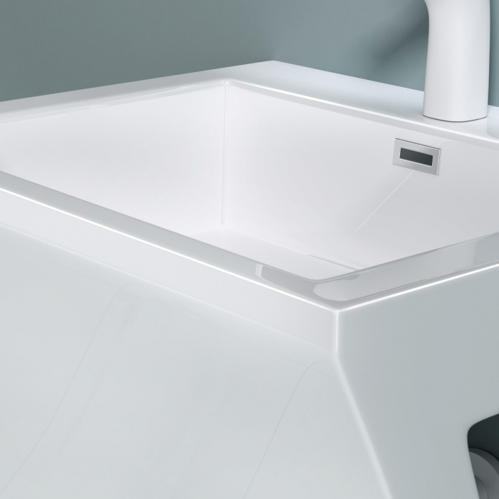 Lavoar Astra 07, alb lucios, montaj freestanding , compozit [7]