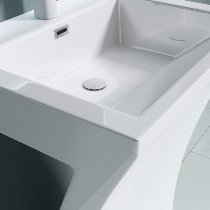 Lavoar Astra 07, alb lucios, montaj freestanding , compozit [6]