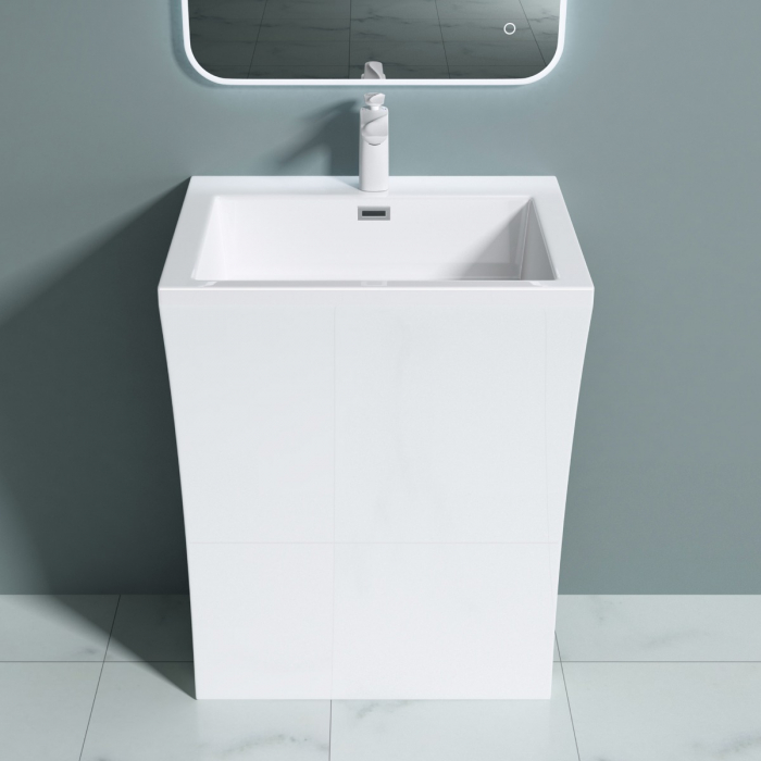 Lavoar Astra 07, alb lucios, montaj freestanding , compozit [4]