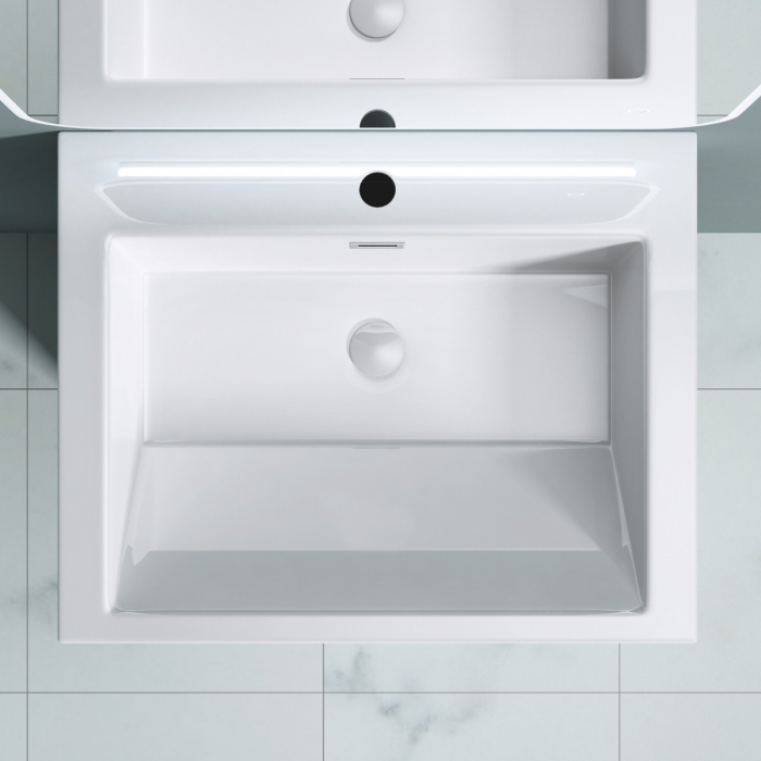 Lavoar Astra 07, alb lucios, montaj freestanding , compozit [5]