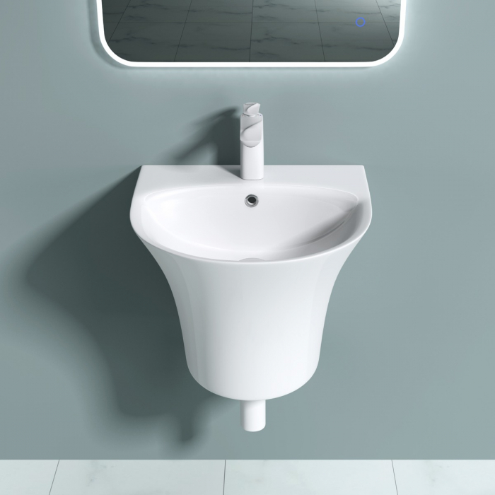 Lavoar Astra 101, alb lucios, montaj suspendat, ceramica [3]