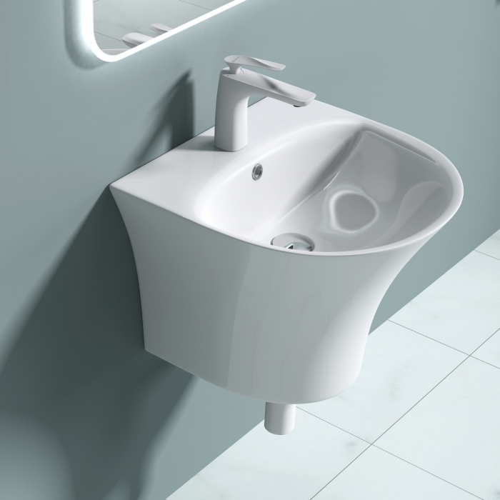 Lavoar Astra 101, alb lucios, montaj suspendat, ceramica [7]