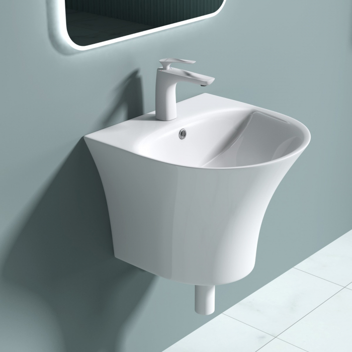 Lavoar Astra 101, alb lucios, montaj suspendat, ceramica [9]