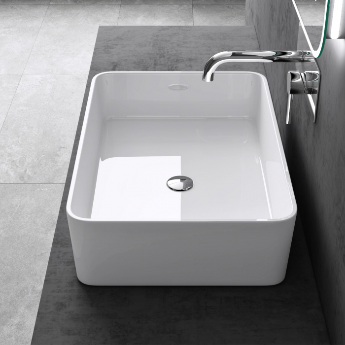 Lavoar Astra 102, alb lucios, 60 sau 80 cm, montaj pe blat, compozit [2]