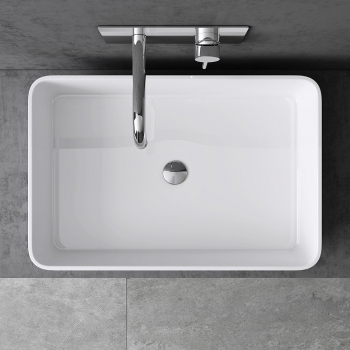 Lavoar Astra 102, alb lucios, 60 sau 80 cm, montaj pe blat, compozit [3]