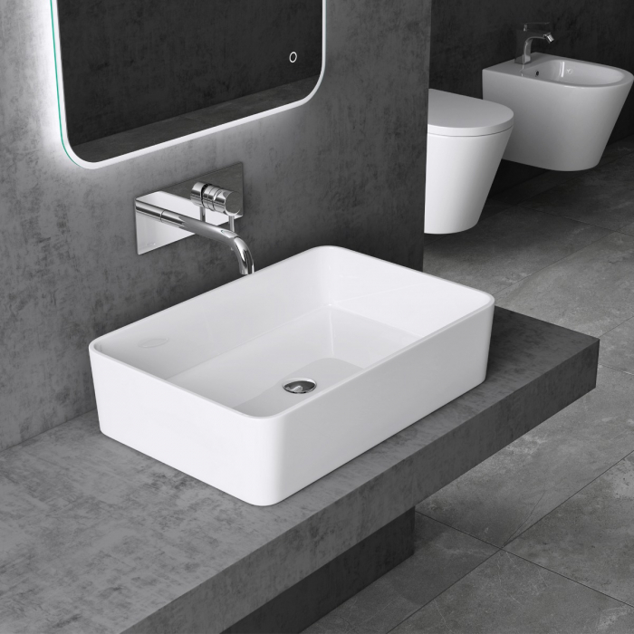 Lavoar Astra 102, alb lucios, 60 sau 80 cm, montaj pe blat, compozit [1]