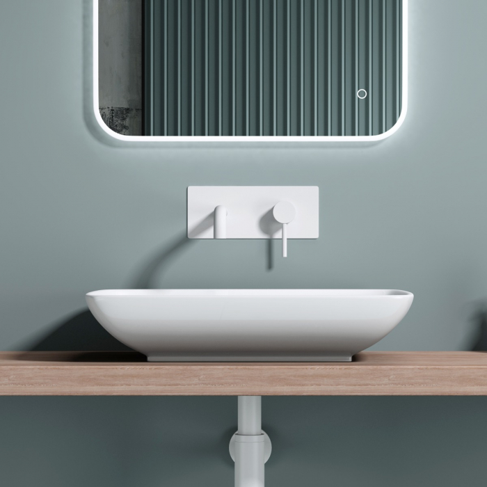 Lavoar Astra 102, alb lucios, montaj pe blat , ceramica [3]