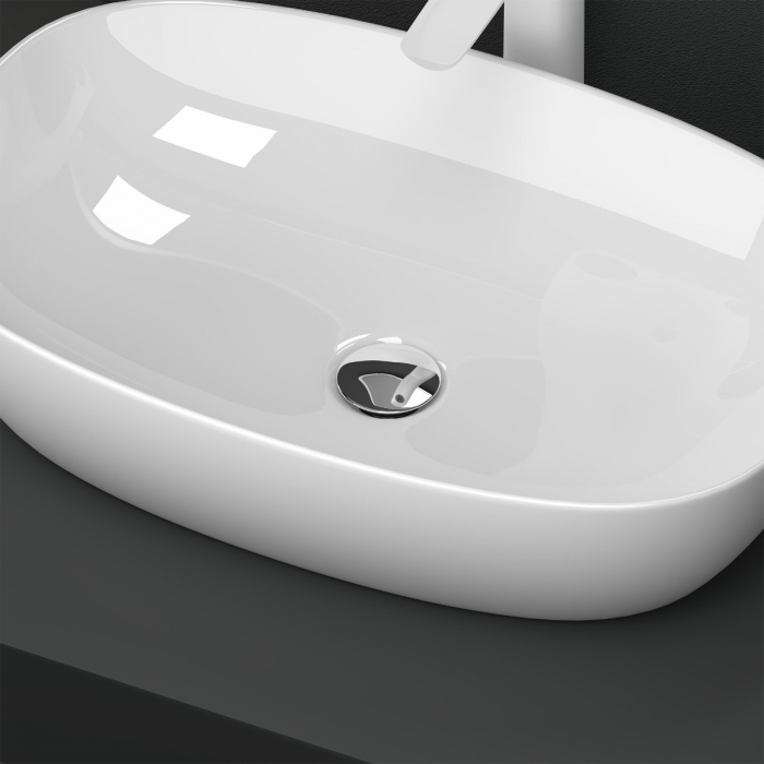 Lavoar Astra 104, alb lucios, 40-51 sau 60 cm, montaj pe blat, ceramica [4]