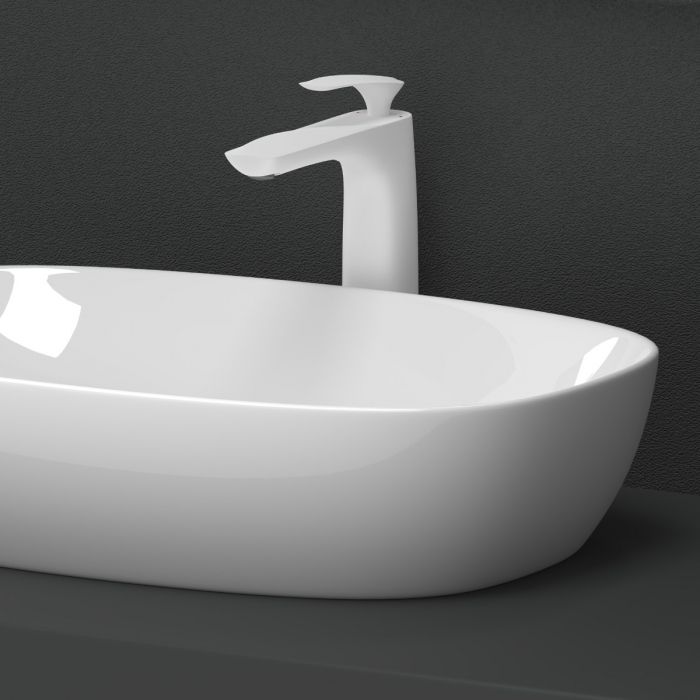 Lavoar Astra 104, alb lucios, 40-51 sau 60 cm, montaj pe blat, ceramica [6]