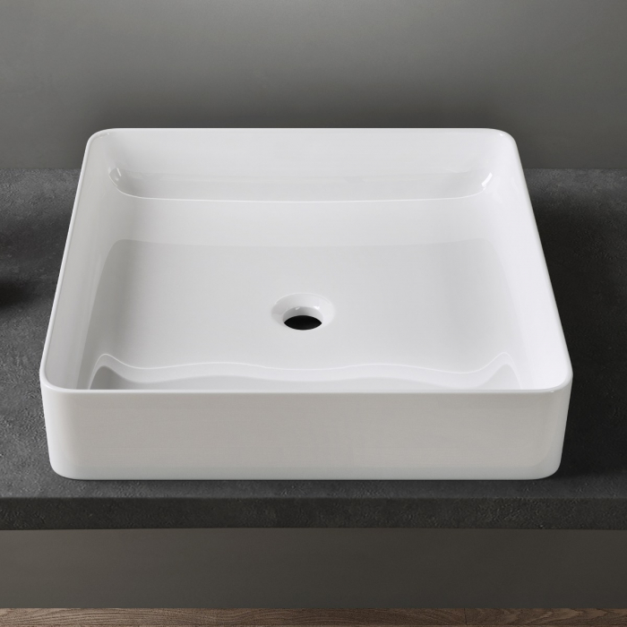Lavoar Astra 105, alb lucios, 40 sau 50 cm, montaj pe blat, ceramica [2]