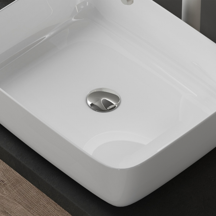 Lavoar Astra 106, alb lucios, 38 sau 50 cm, montaj pe blat, ceramica [4]