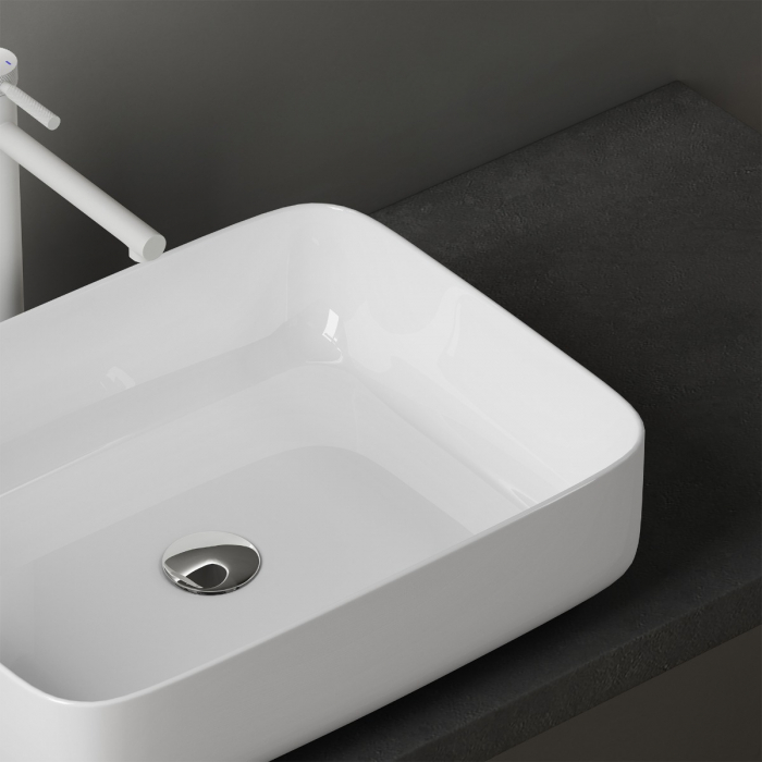 Lavoar Astra 106, alb lucios, 38 sau 50 cm, montaj pe blat, ceramica [5]