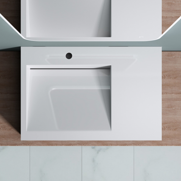 Lavoar Astra 11, alb sau negru, 75 sau 100 cm, montaj pe blat sau suspendat, compozit [10]