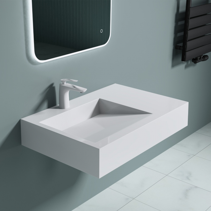Lavoar Astra 11, alb sau negru, 75 sau 100 cm, montaj pe blat sau suspendat, compozit [11]