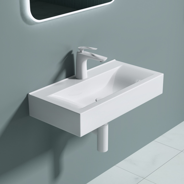 Lavoar Astra 118G, alb lucios, montaj pe blat sau suspendat, ceramica [3]