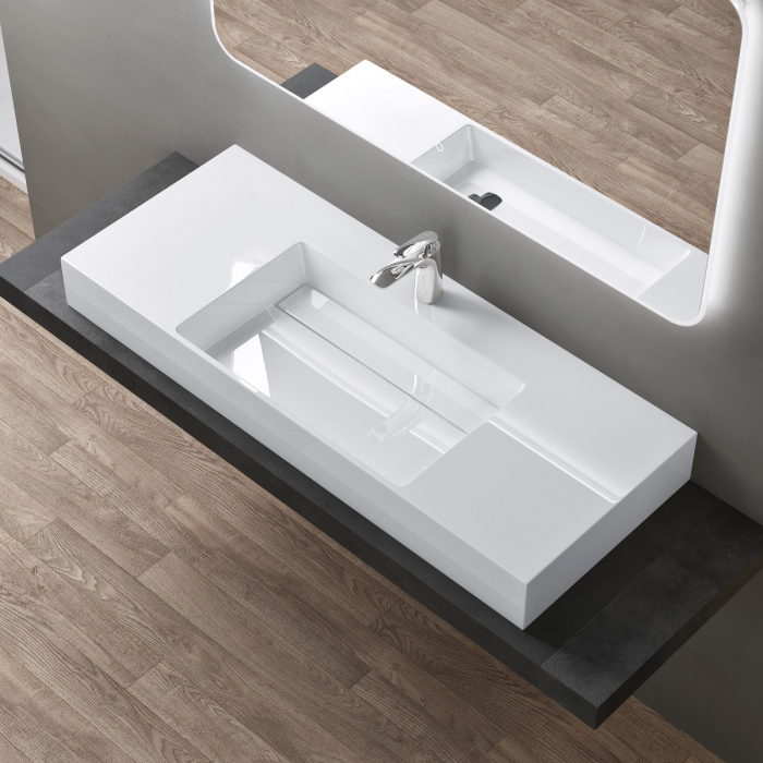Lavoar Astra 12, alb sau negru, 75-90-120-150 sau 160 cm, montaj pe blat sau suspendat, stanga-dreapta sau dubla, compozit [6]