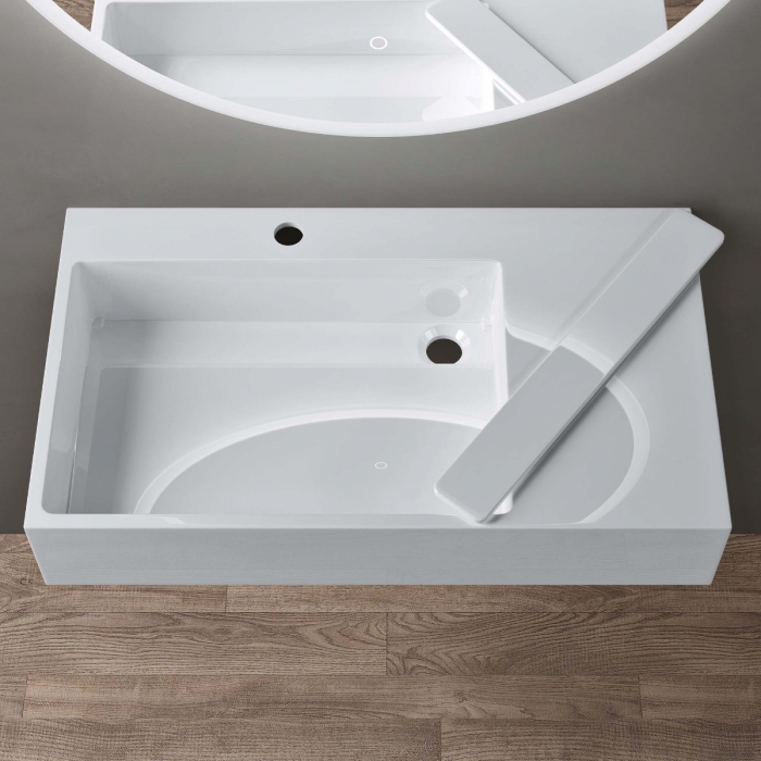 Lavoar Astra 12, alb sau negru, 75-90-120-150 sau 160 cm, montaj pe blat sau suspendat, stanga-dreapta sau dubla, compozit [8]