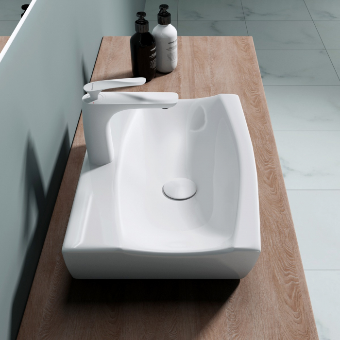 Lavoar Astra 152b, alb lucios, montaj pe blat , ceramica [2]