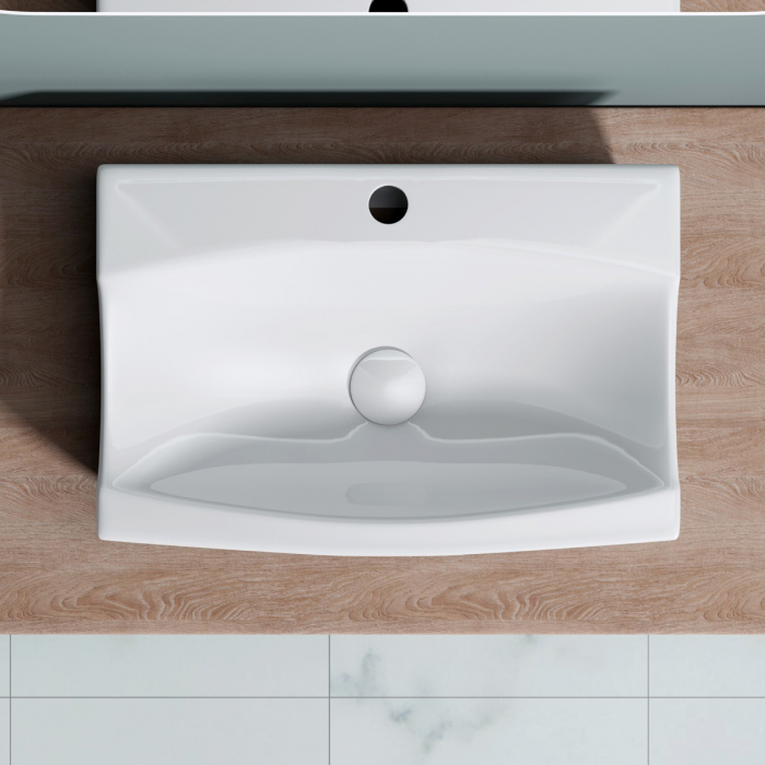 Lavoar Astra 152b, alb lucios, montaj pe blat , ceramica [4]