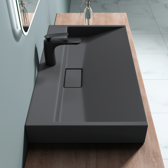 Lavoar Astra 19, alb sau negru, 60-70-80-90-100 sau 120 cm, montaj pe blat sau suspendat, compozit [13]