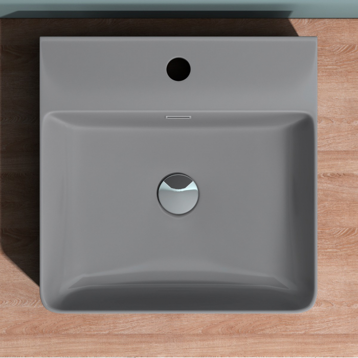 Lavoar Astra 201, alb sau negru, 42-50 sau 60 cm, montaj pe blat sau suspendat, ceramica [10]