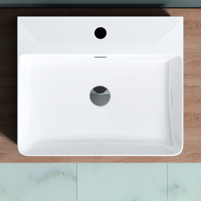 Lavoar Astra 201, alb sau negru, 42-50 sau 60 cm, montaj pe blat sau suspendat, ceramica [1]