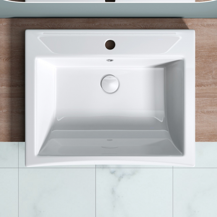 Lavoar Astra 202, alb lucios, 41 sau 57 cm, montaj incorporat, ceramica [4]