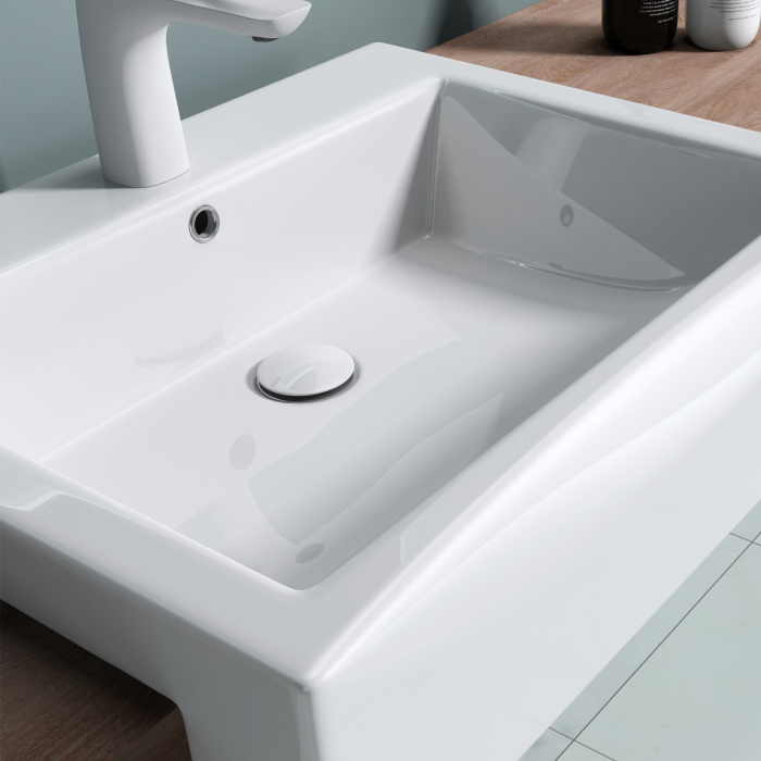 Lavoar Astra 202, alb lucios, 41 sau 57 cm, montaj incorporat, ceramica [5]