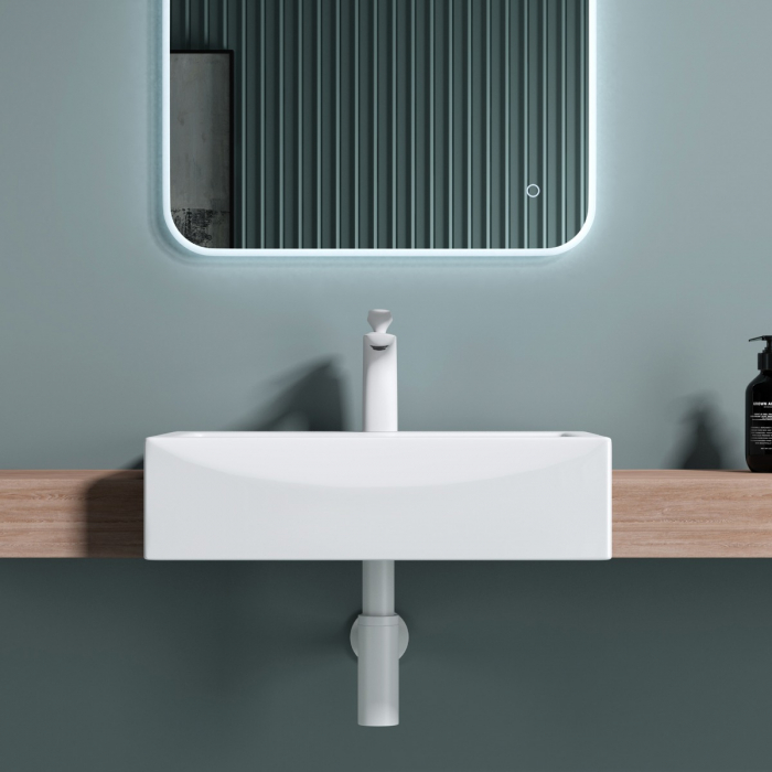 Lavoar Astra 202, alb lucios, 41 sau 57 cm, montaj incorporat, ceramica [6]