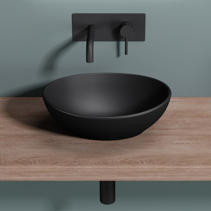 Lavoar Astra 205, alb sau negru, 42 cm, montaj pe blat, ceramica [13]